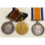 A WW1 medal pair to 41872 Private AD Hosier of the Manchester Regiment and a war medal to 166659