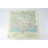 A double sided silk escape map showing Ankara and Sinop 24 inches square