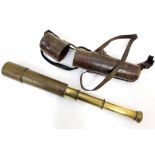 A WW2 British Army Scout Regiment three draw telescope signed TELE.SCT.REGTS MK 11s H.C.R. & SON