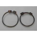 2 x Indian knotted elephant hair bangles