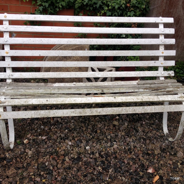 A vintage garden bench