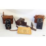 Studio Viewer and pictures and a Kodak 120 cameras and Ensign box camera