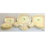 A large part  Bristol Doorland Dinner service to include tureens 38 pieces