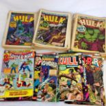 A series of Marvels Incredible Hulk comics March 1979 - Jan 1980 and a quantity of mixed Marvel