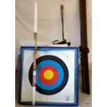 A Recurve Bow and arrows with targets