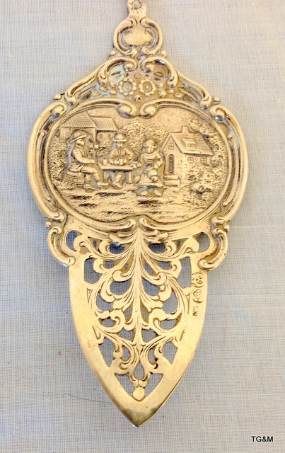 A Dutch silver slice and draining spoon - Image 2 of 6