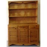 A Ducal pine dresser with 3 cupboard/drawers 178 x 120 x 46cm