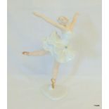 A Wallendorf china figure of outstretched Ballerina 25cm high