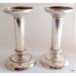 Pair of S Kirk & Sons American sterling silver candlesticks with detachable sconces 13.5cm high