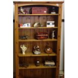 A large pine bookcase