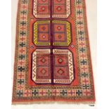 A 'Ghoochan' multi coloured quality rug 203 x 110