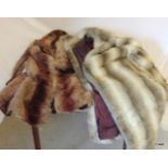 2 ladies simulated fur coats