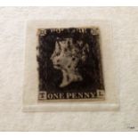 A 1940's Penny black stamp with certificate of authenticity