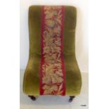 Victorian green upholstered easy chair