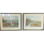 A pair of Lorraine smith framed hunting prints 45 x 37