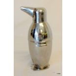 A penguin cocktail shaker