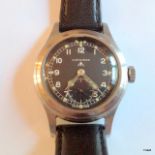 A military Longines W.W.W. 'Greenlander' wristwatch back marked 23088, 4088, broad arrow W.W.W.