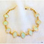 A 14ct gold Opal bracelet