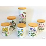 A quantity of Portmeirion Botanic garden storage jars