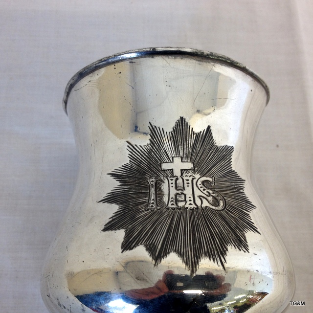 A metal Communion goblet - Image 2 of 4