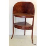 A Victorian Mahogany corner wash stand 120 x 65 x 65