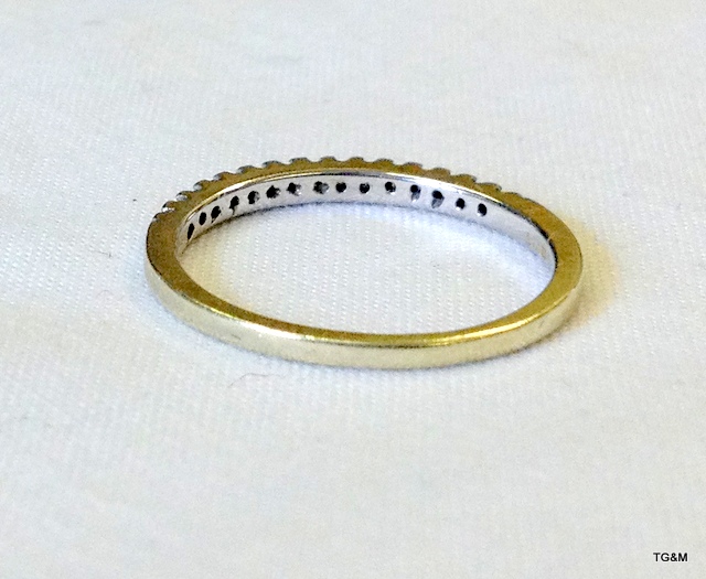 A 9ct white gold diamond1/2 eternity ring size M - Image 3 of 3
