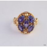 A 9ct gold antique ring size N