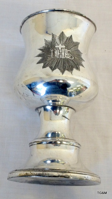 A metal Communion goblet