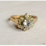 A 9ct gold ring size N