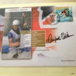 The medal hero commemorative Olympic stamps with signed covers