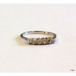 An 18ct white gold 6 stone diamond ring approx 0.4ct size M