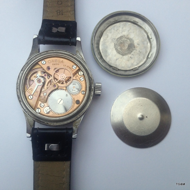 A Rare Omega 53 non military issue wristwatch fitted with a 283 calibre movement, working - Image 4 of 6