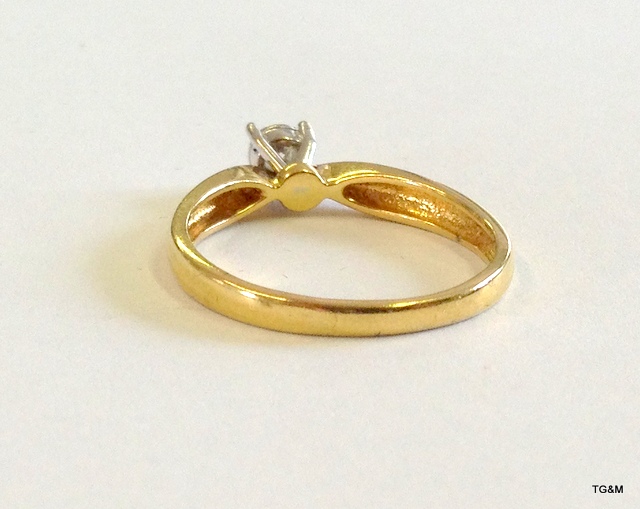 An 18ct gold diamond solitaire approx 0.25ct size O - Image 3 of 3