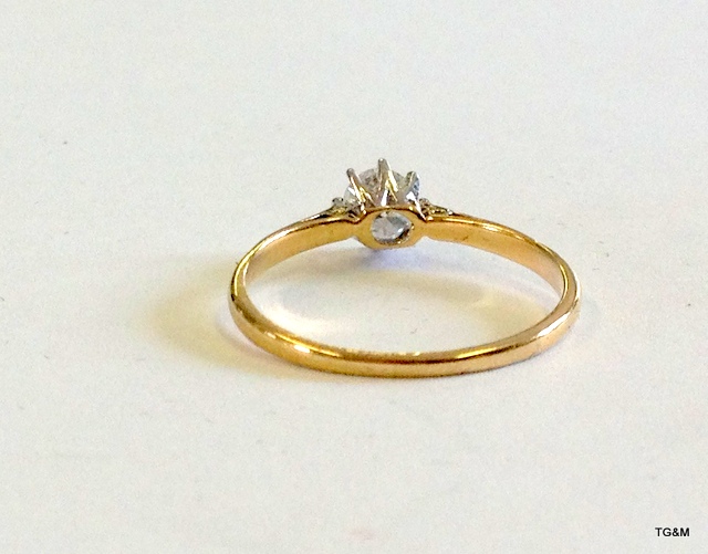 A 9ct gold diamond solitaire 0.25ct size J - Image 3 of 3