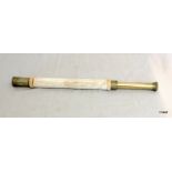 A Victorian Officer of the Watch Naval single draw telescope signed Gieves Ltd No 8998. Nickel