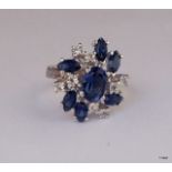 A silver Cluster ring size N