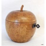 A fruitwood antique style apple tea caddy