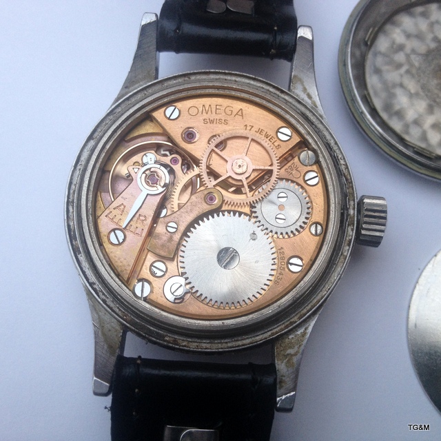 A Rare Omega 53 non military issue wristwatch fitted with a 283 calibre movement, working - Image 5 of 6