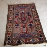 A Persian part silk rug. 158cm x 100cm