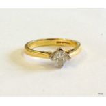 An 18ct gold diamond solitaire approx 0.33ct size J