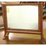 A mahogany swing dressing table mirror