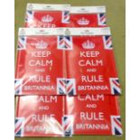 Six 'Keep Calm' metal signs