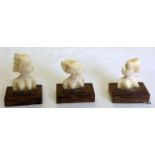 3 small ivory erotic woman