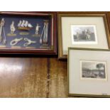 2 Architectural pictures and a set of ships knots