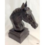 A horse head bust