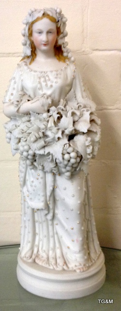 A Parian ware  of a lady in her wedding dress