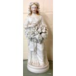 A Parian ware  of a lady in her wedding dress