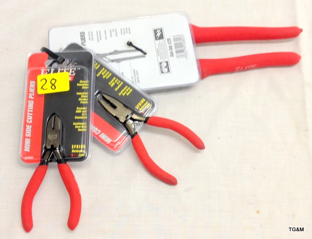A water pump pliers and 2 mini pliers