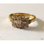 A 9ct gold ring size K