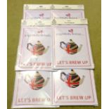 Six 'Let's Brew Up' metal signs